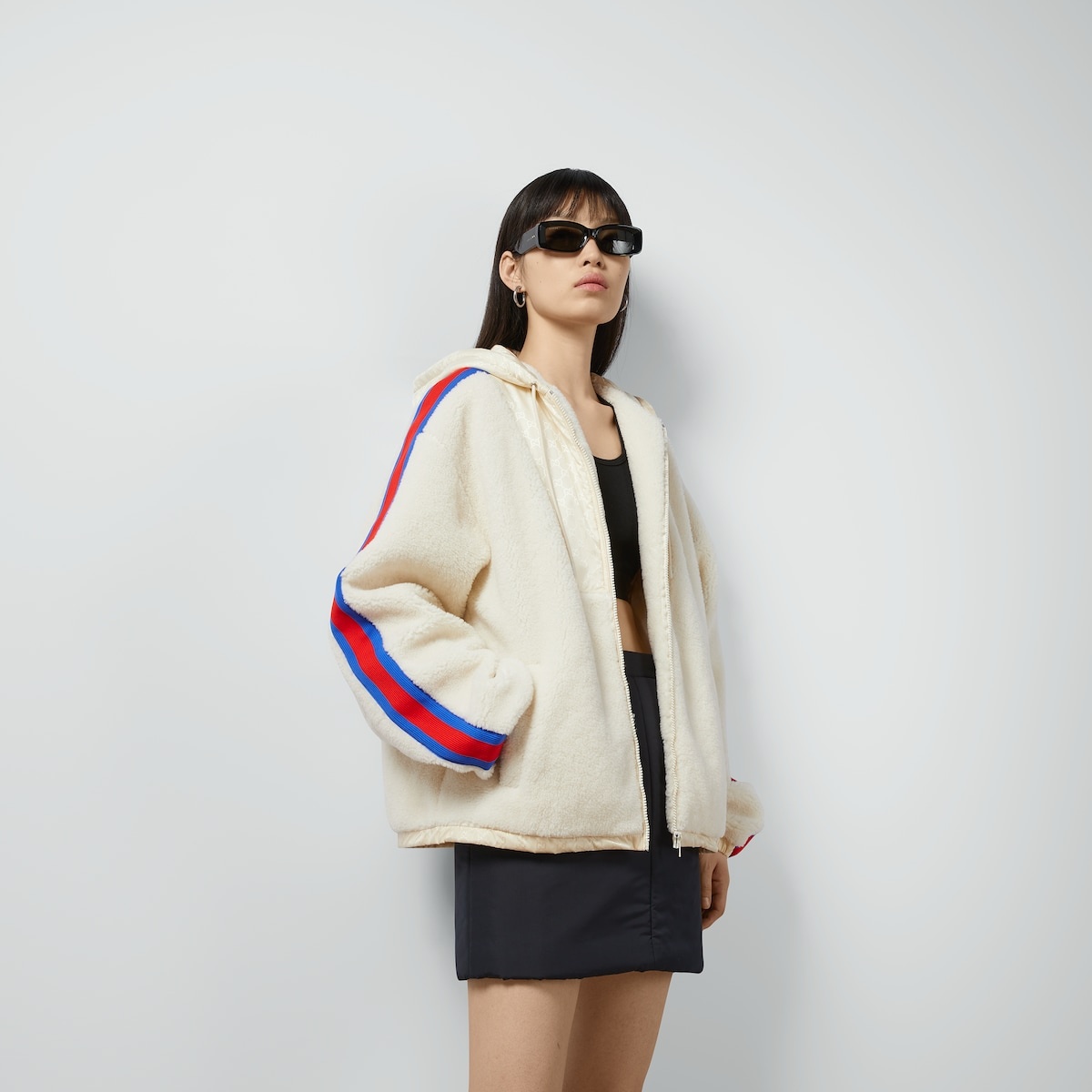 Fleece wool zip jacket with Web - 5