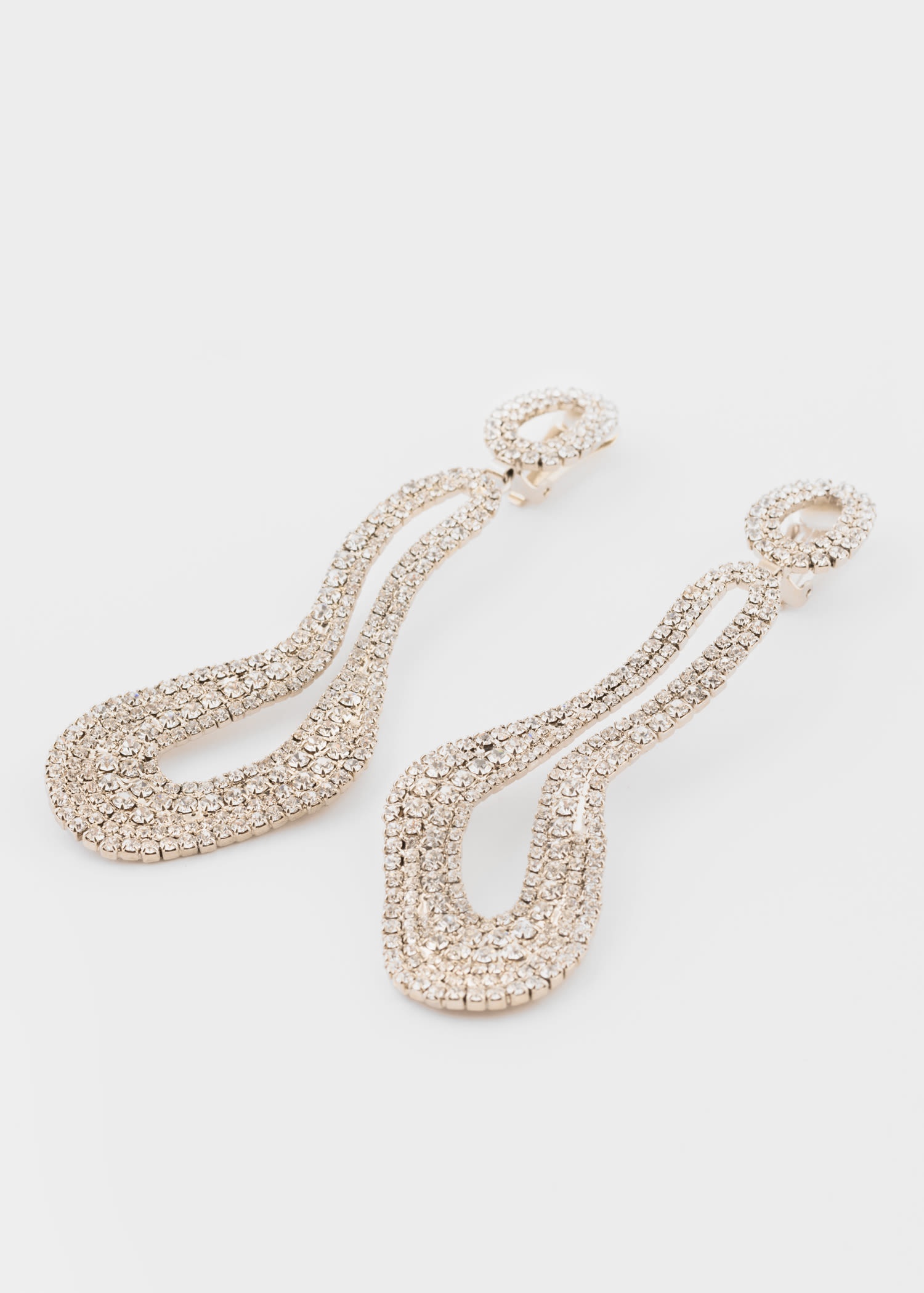 Crystal 'Liquid Sky' Long Wavey Earrings by Hélène Zubeldia - 3