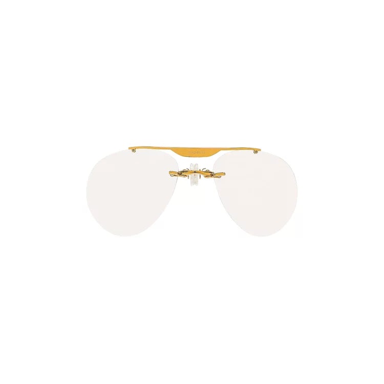 CLIP ON AVIATOR SUNGLASSES (WHITE) - 1