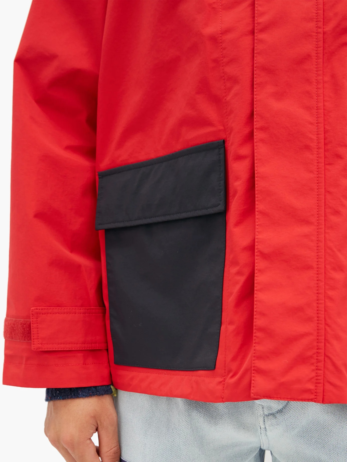 Colour-block shell parka - 3