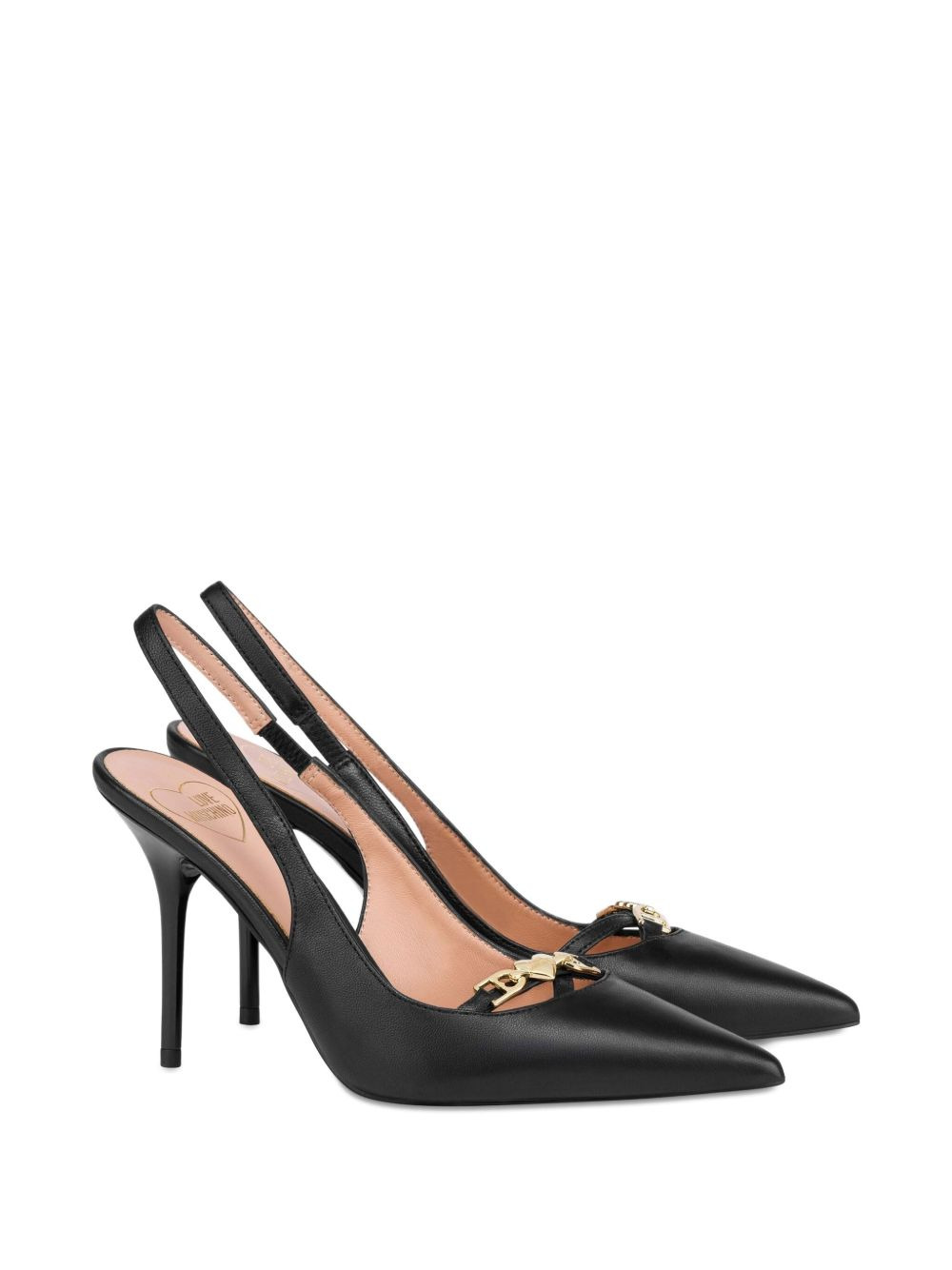 slingback leather pumps - 2