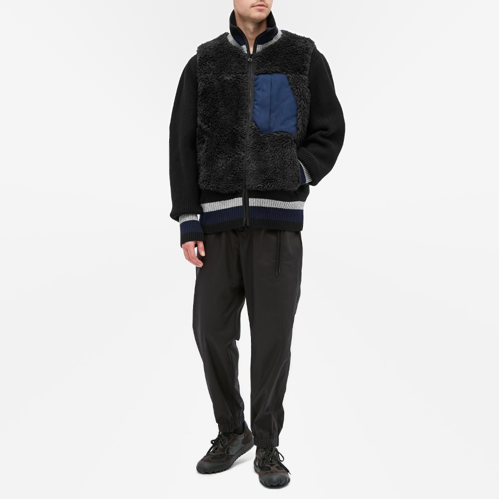 Sacai Faux Shearling Knit Jacket - 6