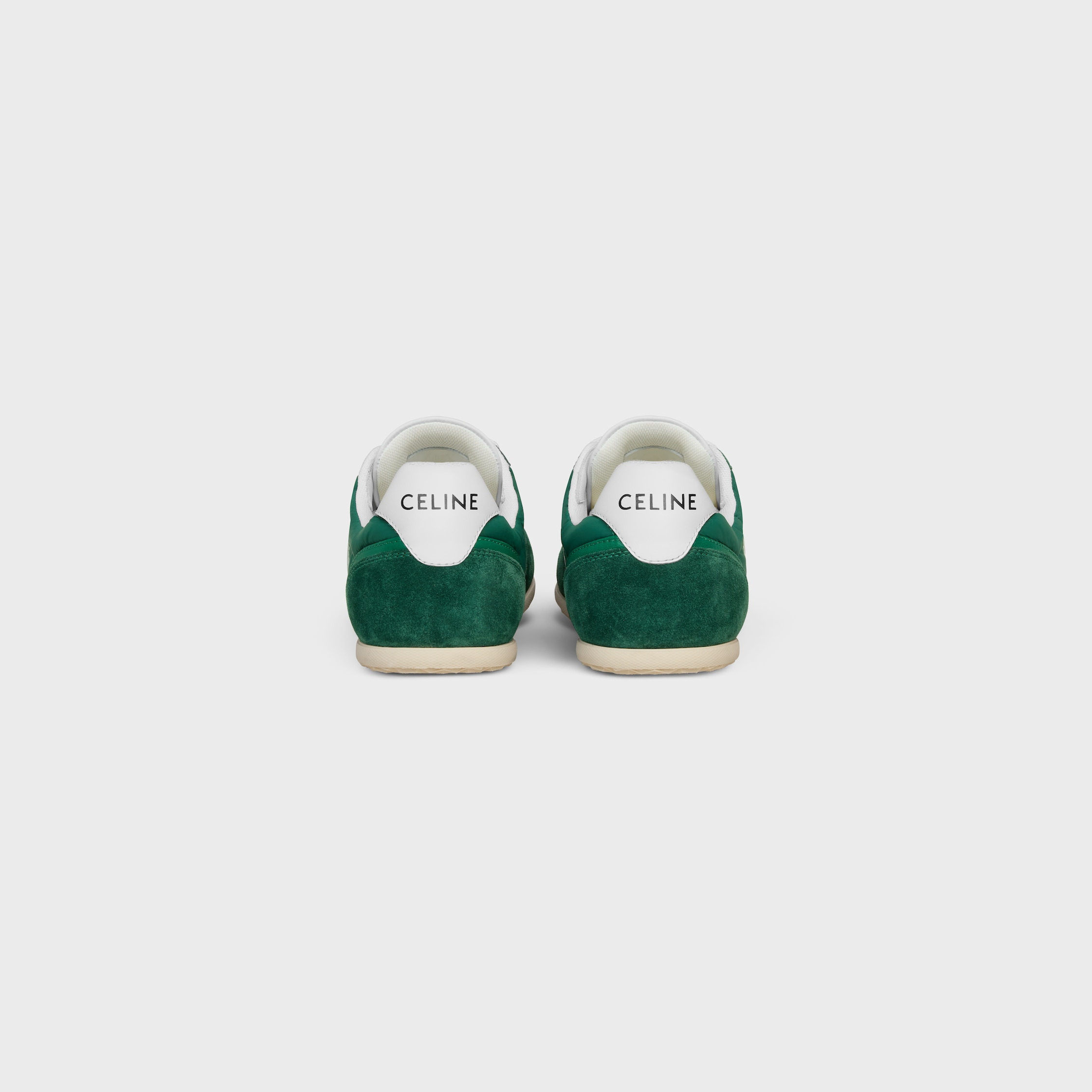 CELINE JOGGER LOW LACE-UP SNEAKER WITH TRIOMPHE IN NYLON, SUEDE CALFSKIN AND CALFSKIN - 3