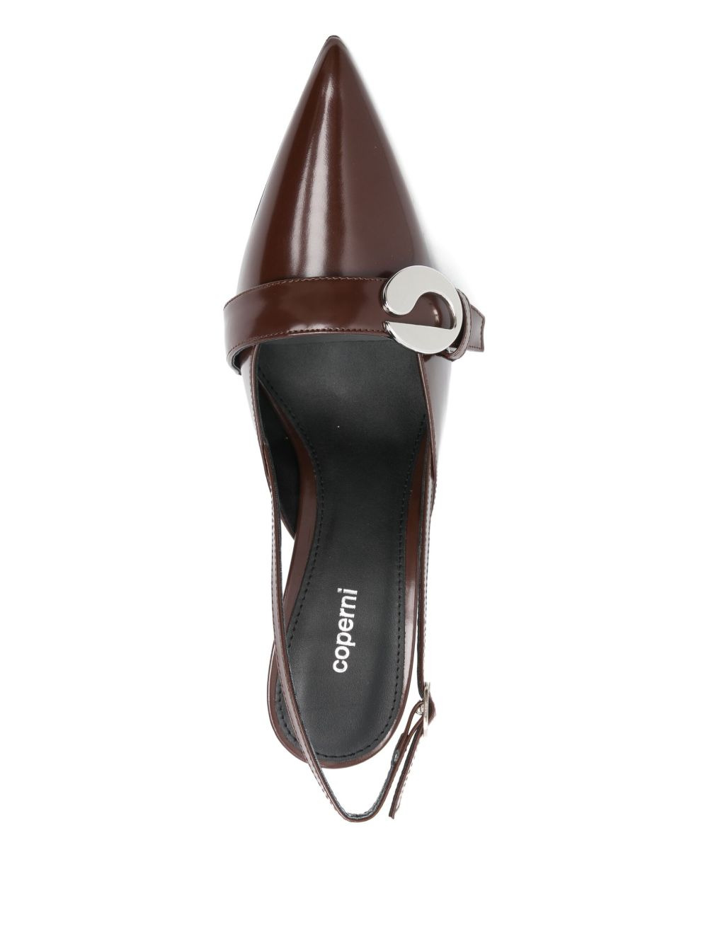 95mm leather heeled pumps - 4