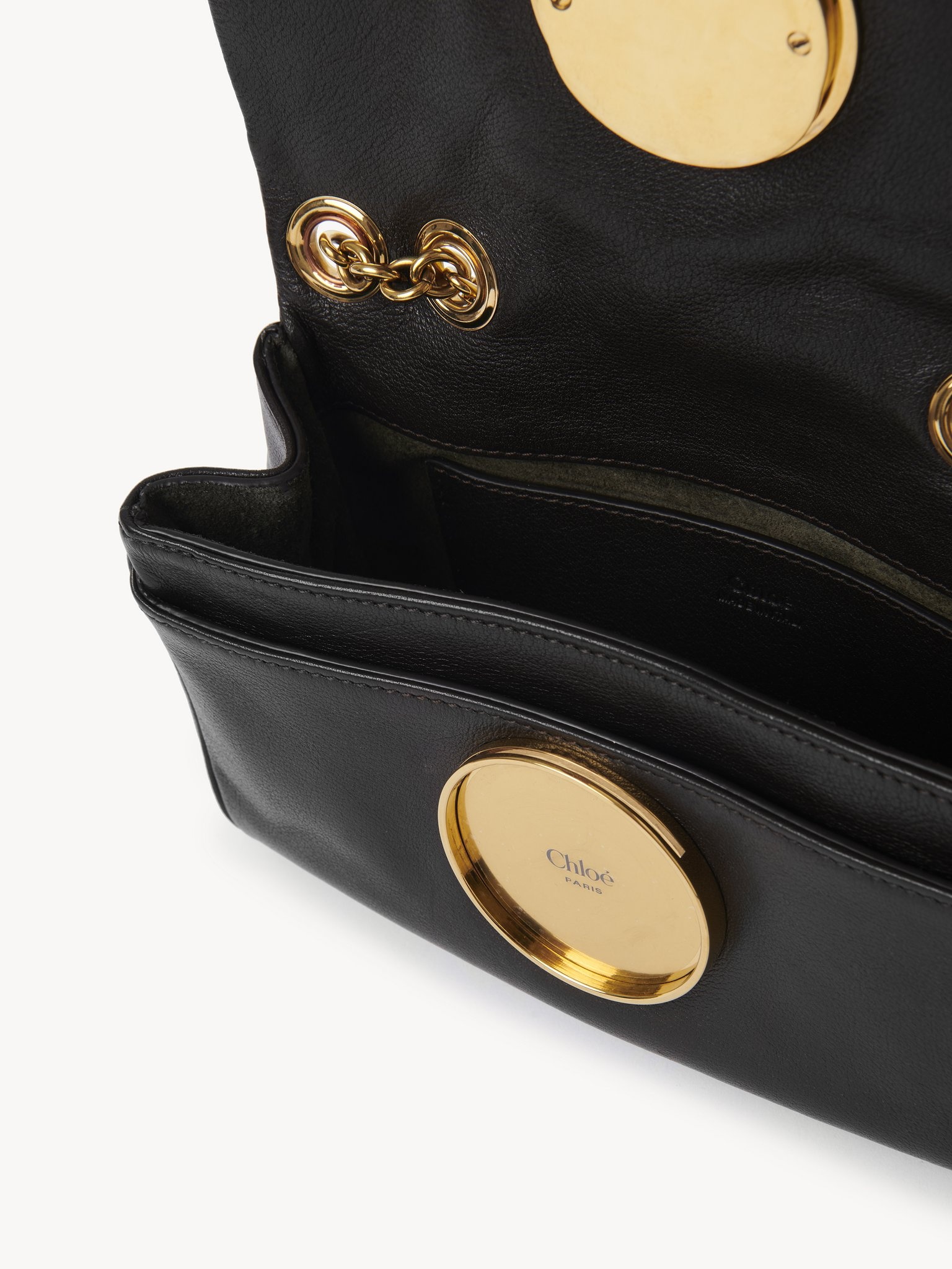 SMALL CHLOÉ HERITAGE SHOULDER BAG IN GRAINED LEATHER - 6