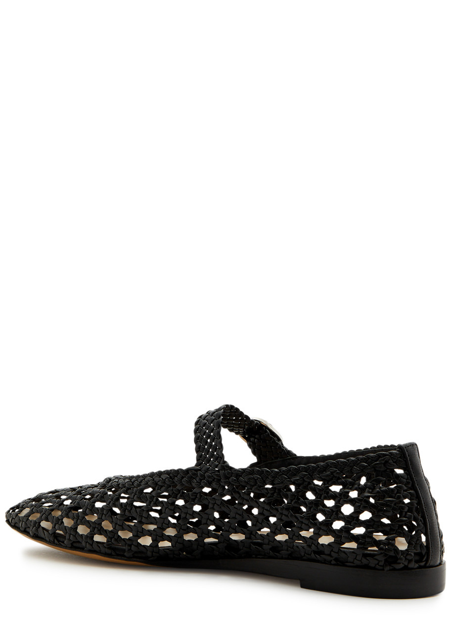 Mary Jane woven leather flats - 2