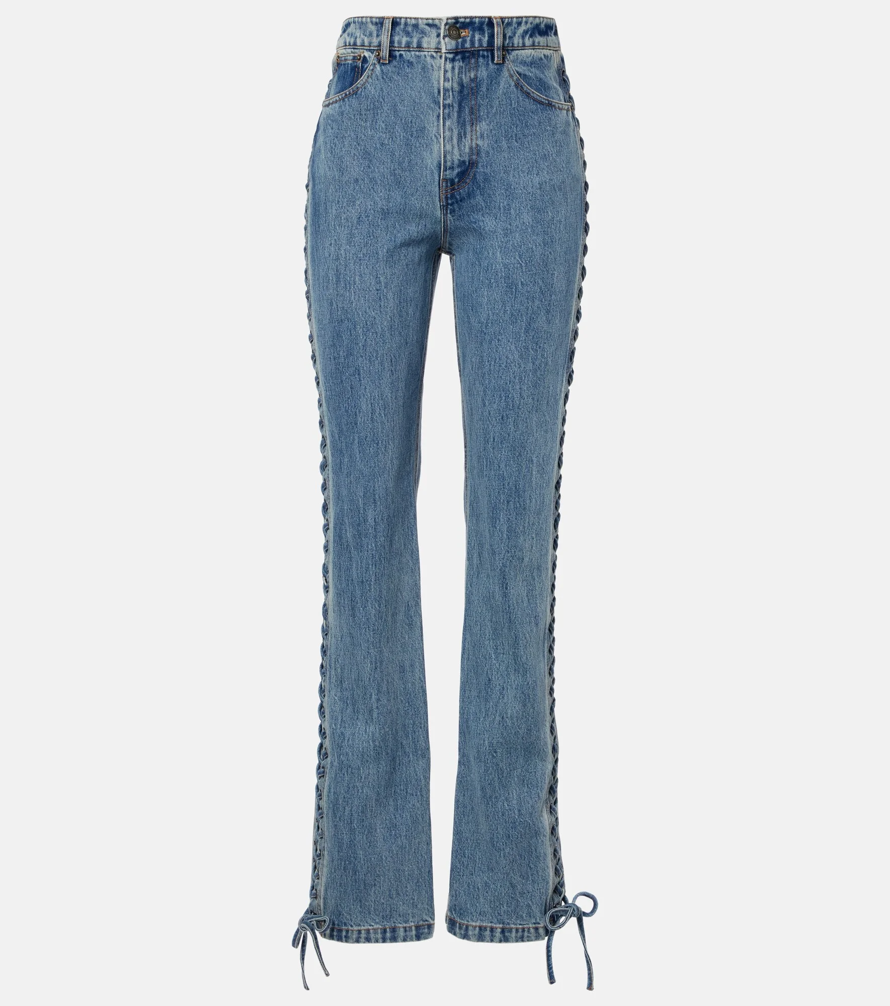 Mid-rise straight jeans - 1