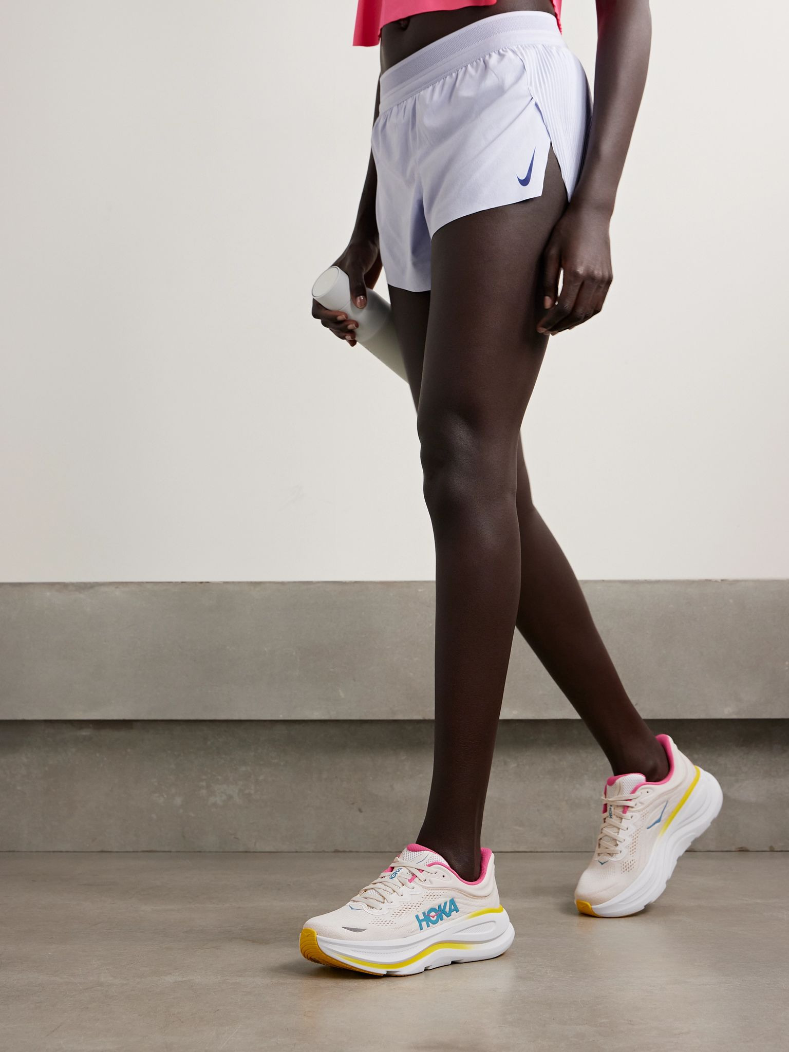 Bondi 9 rubber-trimmed mesh sneakers Off-white - 2