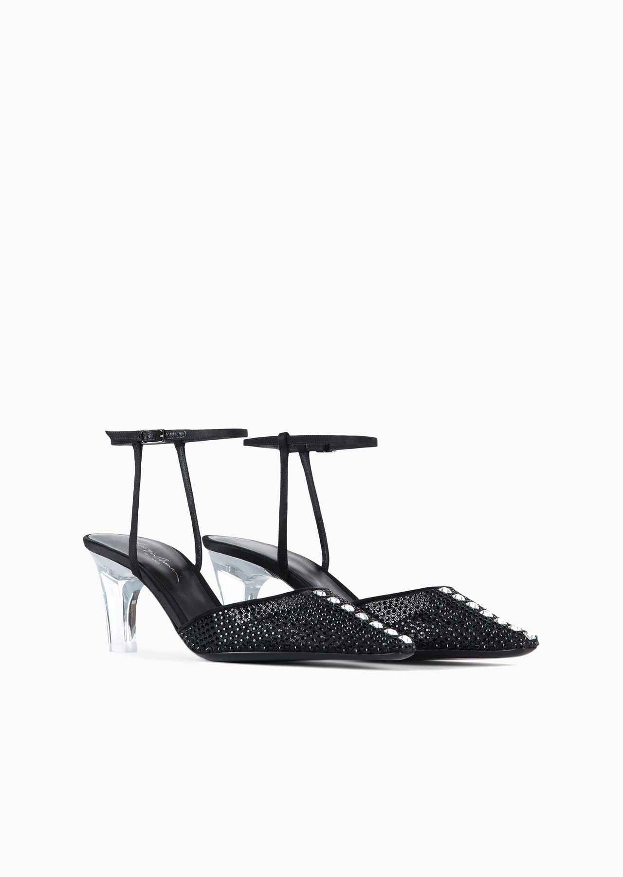 Satin and rhinestone slingbacks - 2
