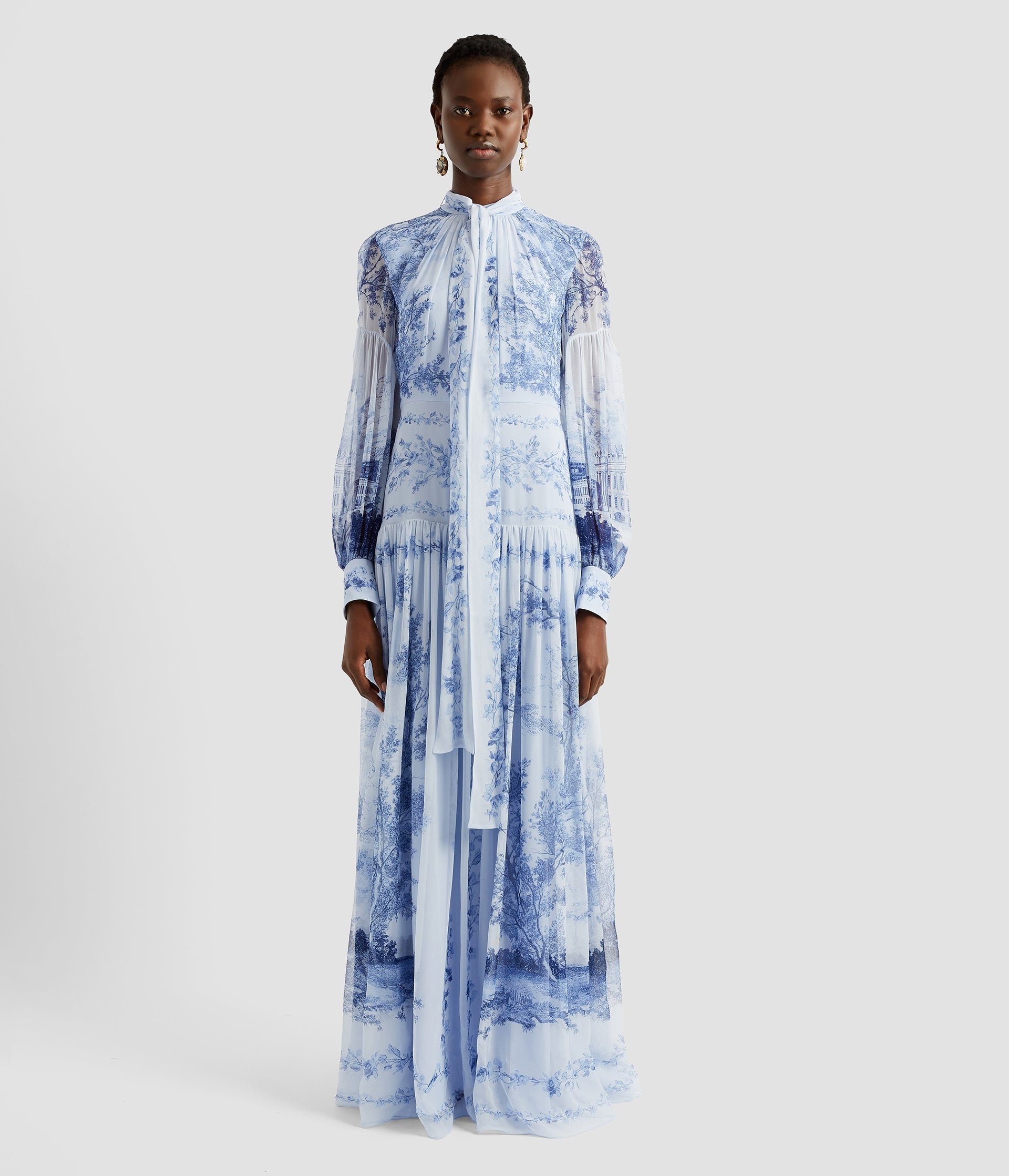BLOUSON SLEEVE GOWN - 2