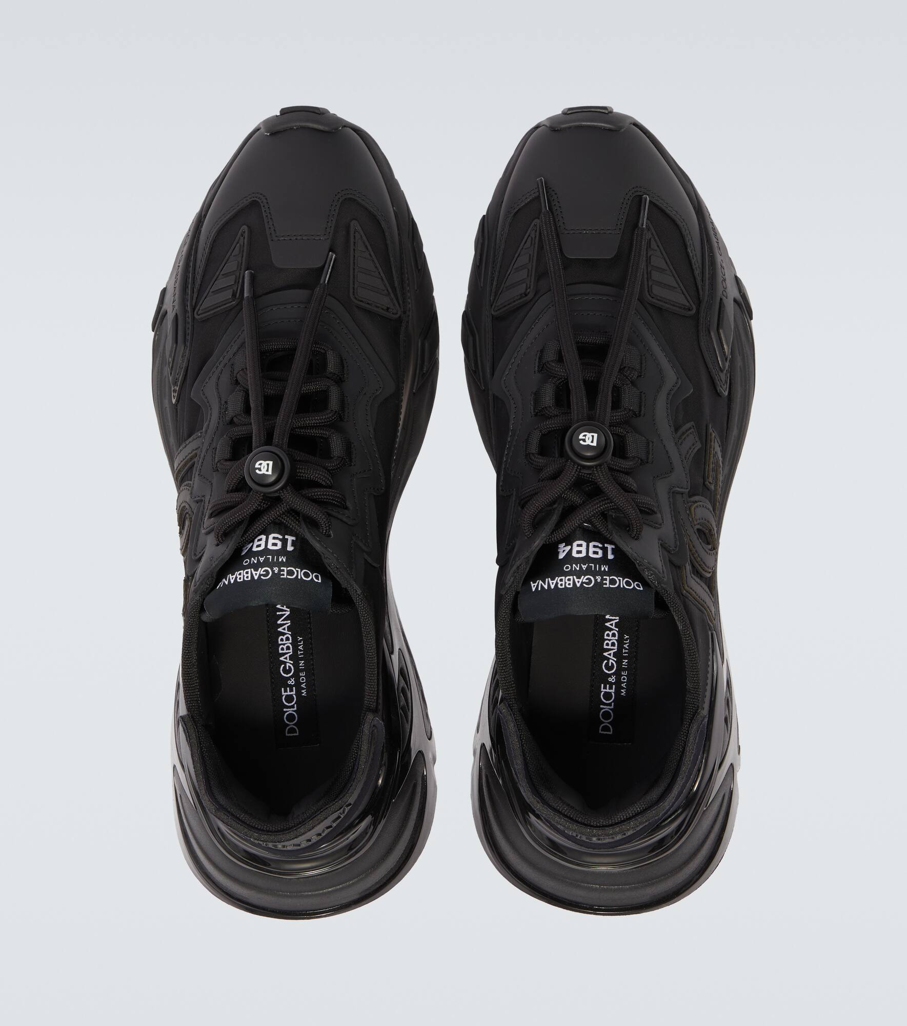 Leather-trimmed sneakers - 4