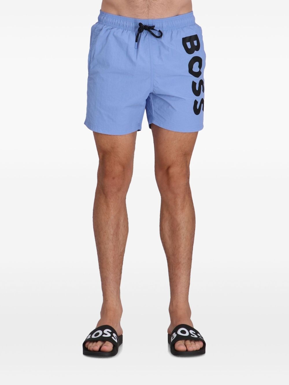 logo-print swim shorts - 3