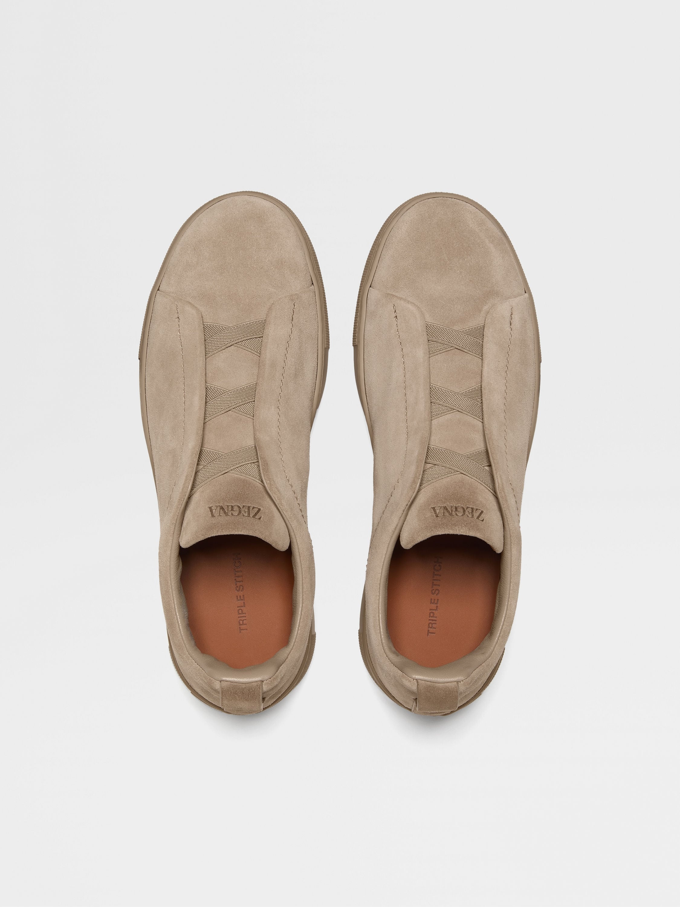 LIGHT TAUPE SUEDE TRIPLE STITCH™ SNEAKERS - 4