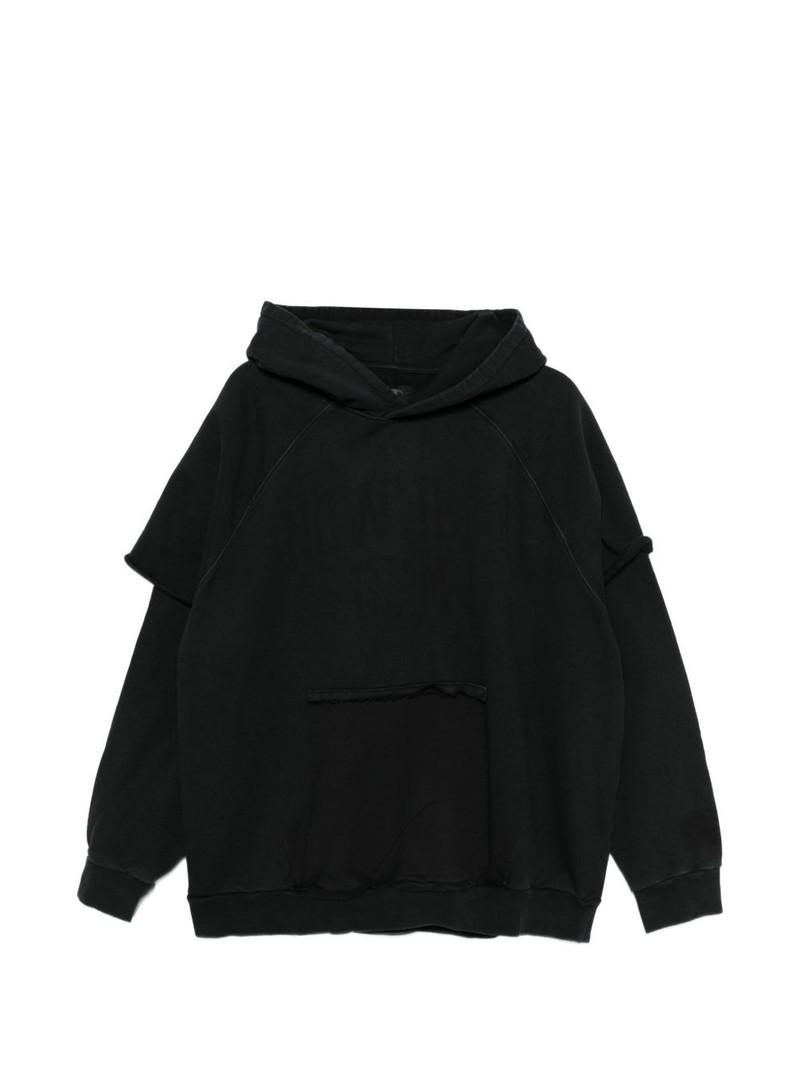 raw-hem hoodie 1