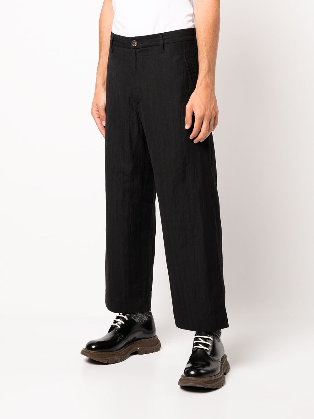 cropped wide-leg trousers - 3