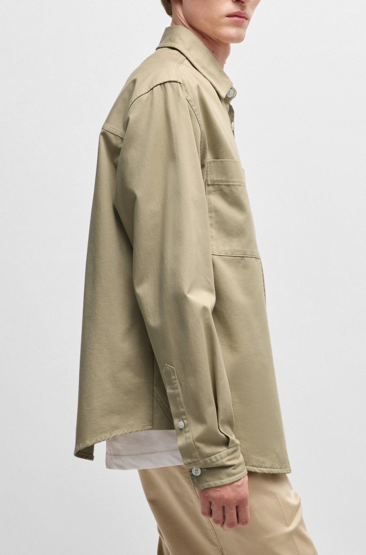 RELAXED-FIT SHIRT IN COTTON TWILL - 6