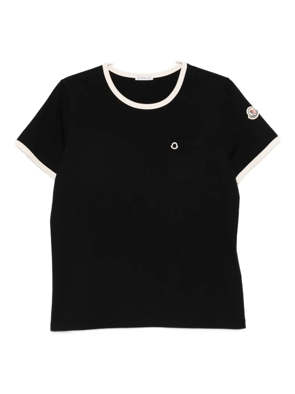 logo embroidery pocket T-shirt - 1