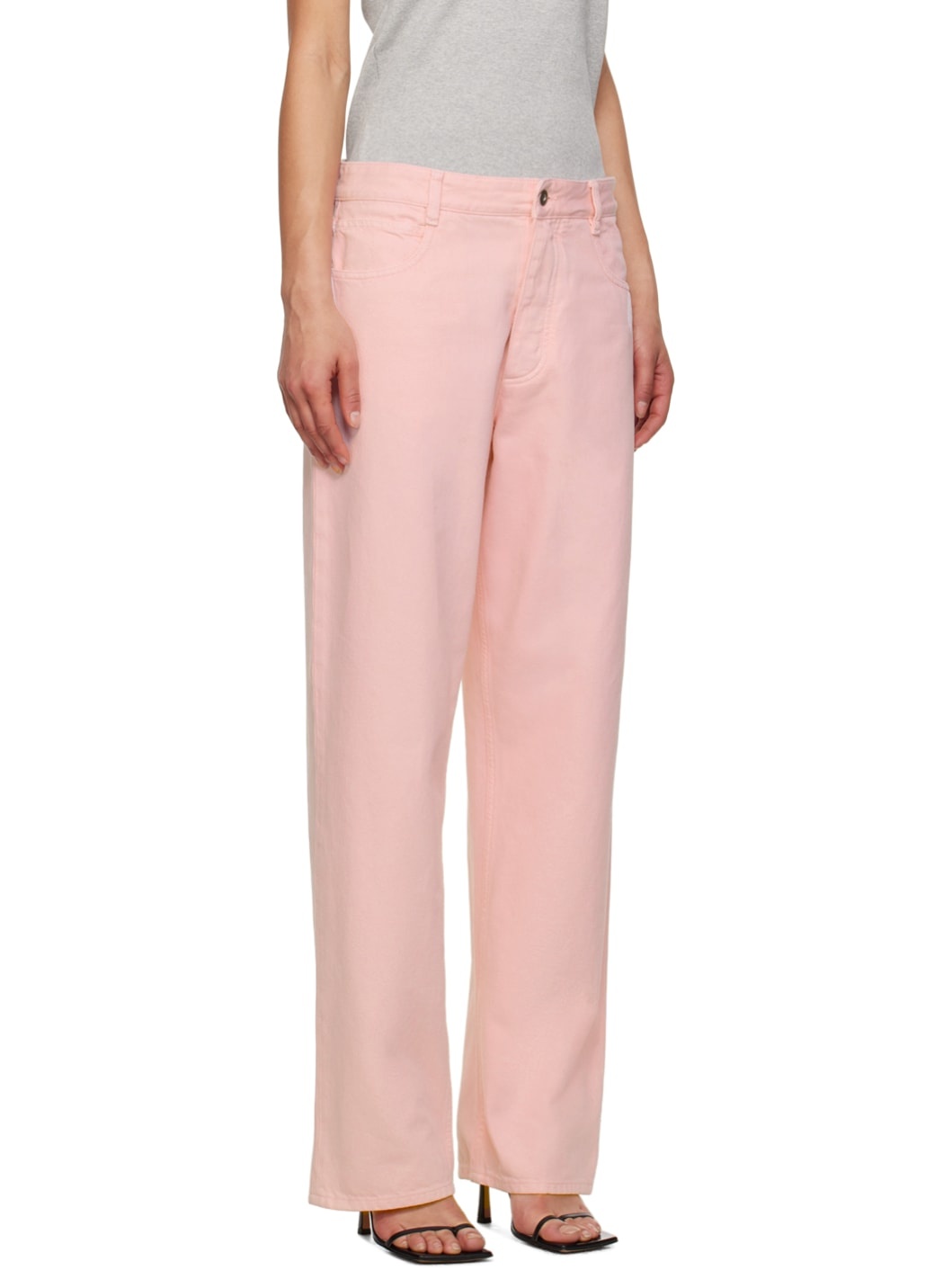 Pink Wide-Leg Jeans - 2