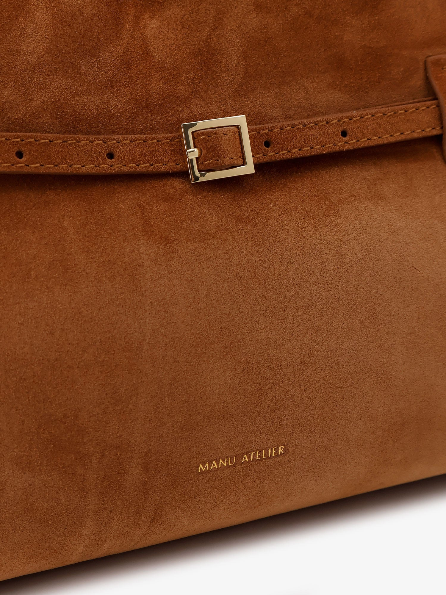 MANU ATELIER - Manu Atelier Le Cambon East West Suede Shoulder Bag - 5