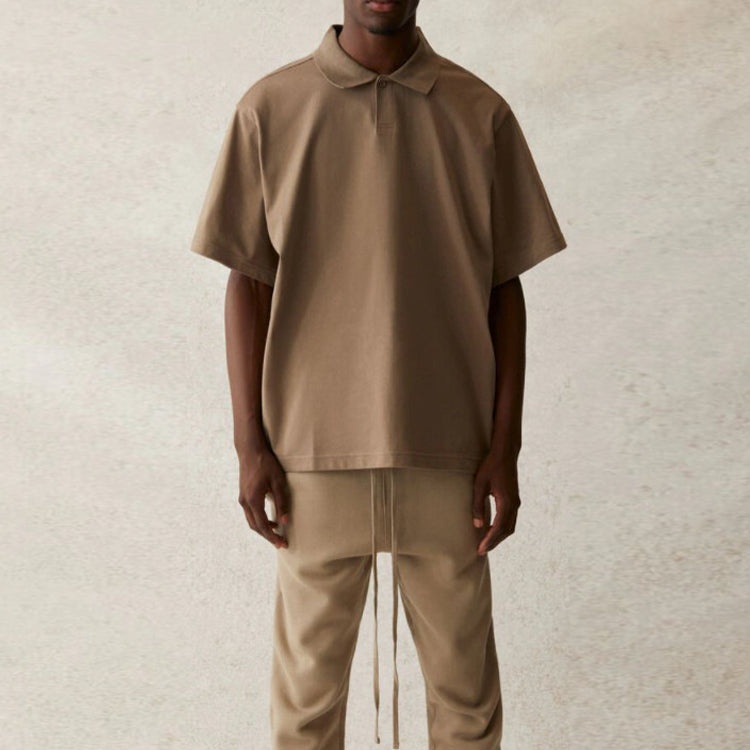 Fear of God Essentials SS21 Polo Shirt 'Taupe' FOG-SS21-550 - 4