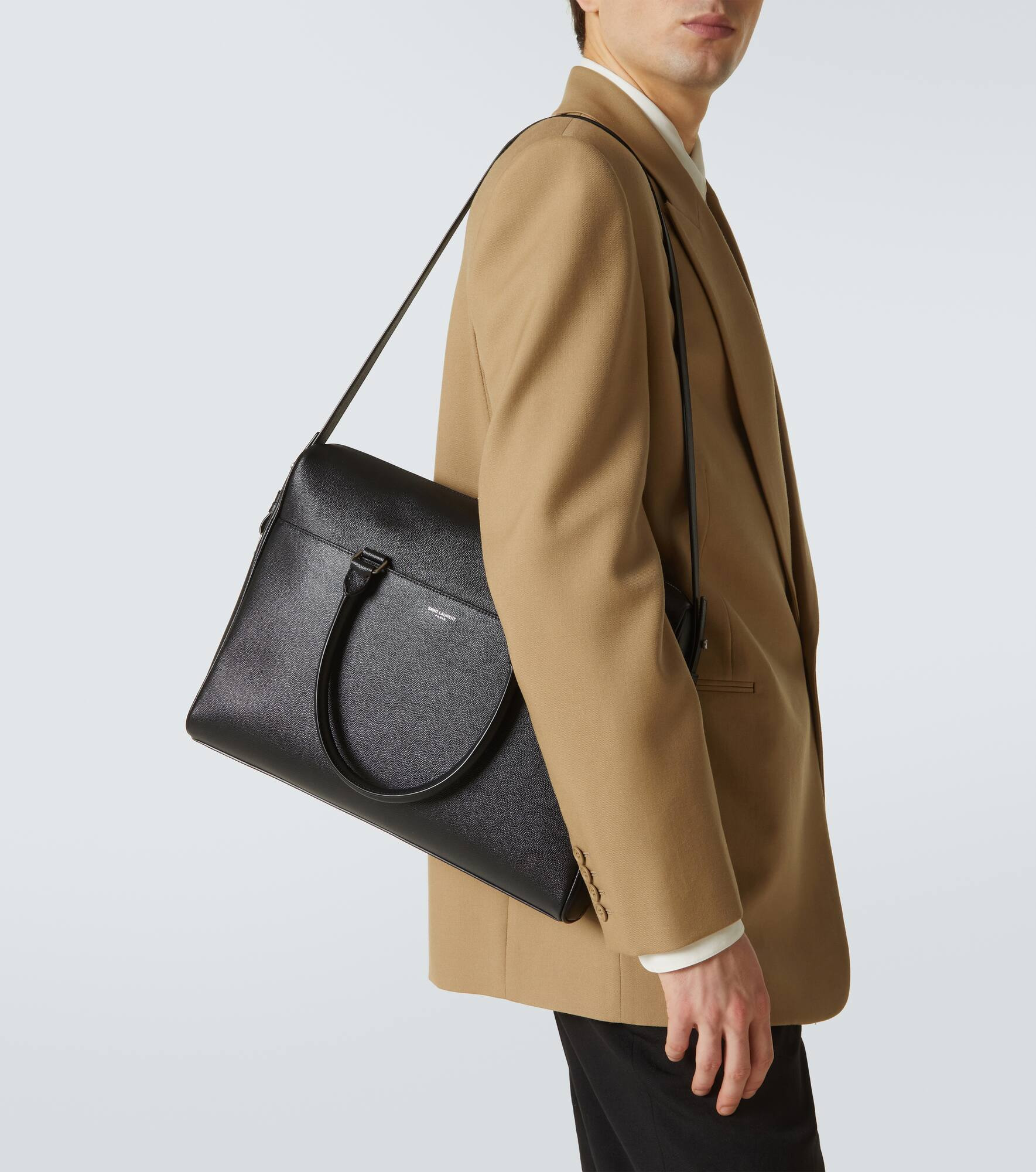 Duffle leather briefcase - 3