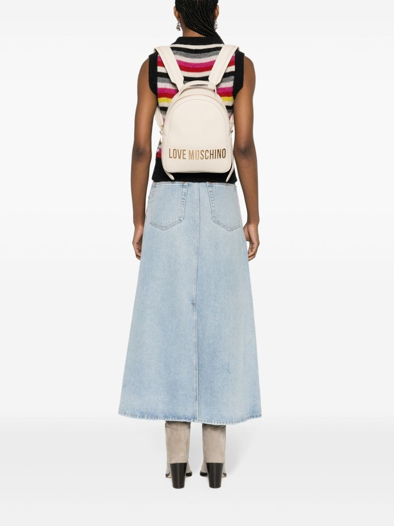 Moschino logo-lettering backpack outlook