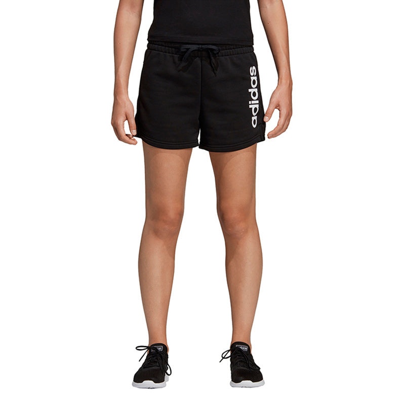 (WMNS) adidas Essentials Linear Logo Shorts 'Black White' DP2393 - 3