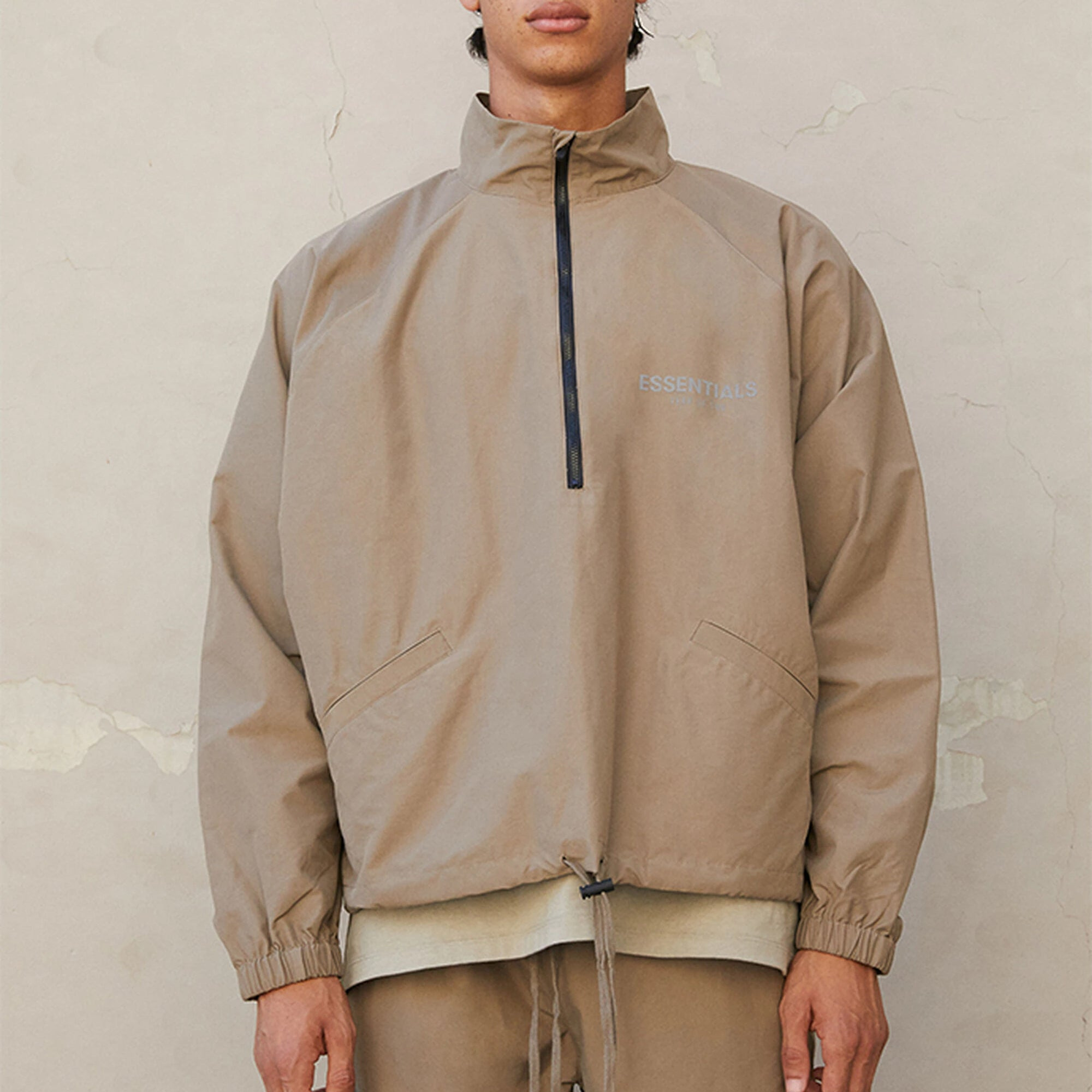 Fear of God Essentials FW21 Half Zip Track Jacket Harvest FOG-FW21-017 - 5