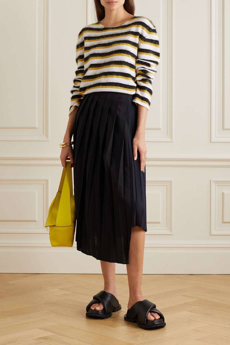 Marni Striped wool and mohair-blend sweater outlook