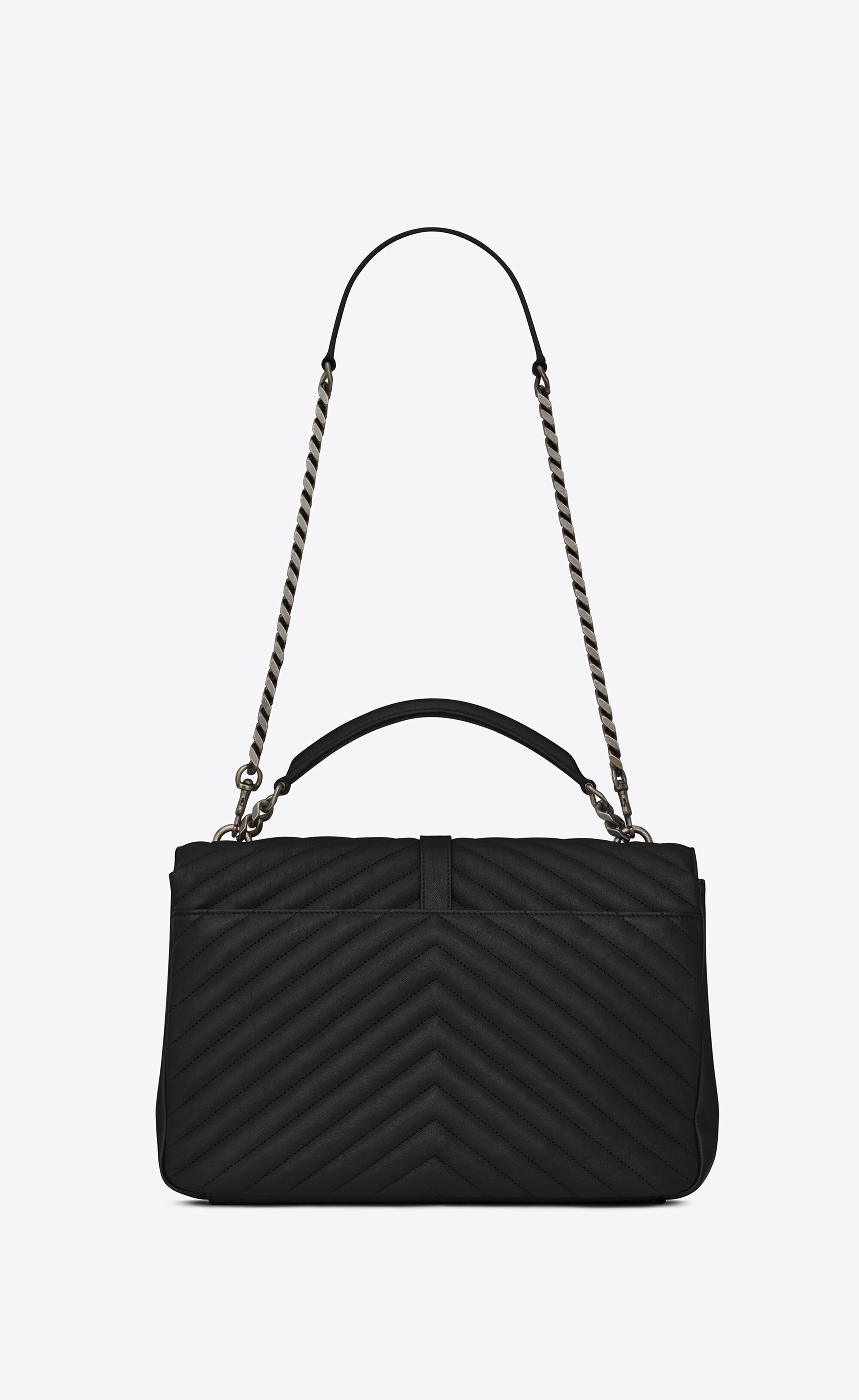 college large chain bag in quilted leather - 3