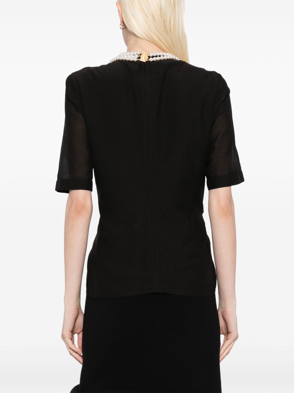 pearl-embellished T-shirt - 4