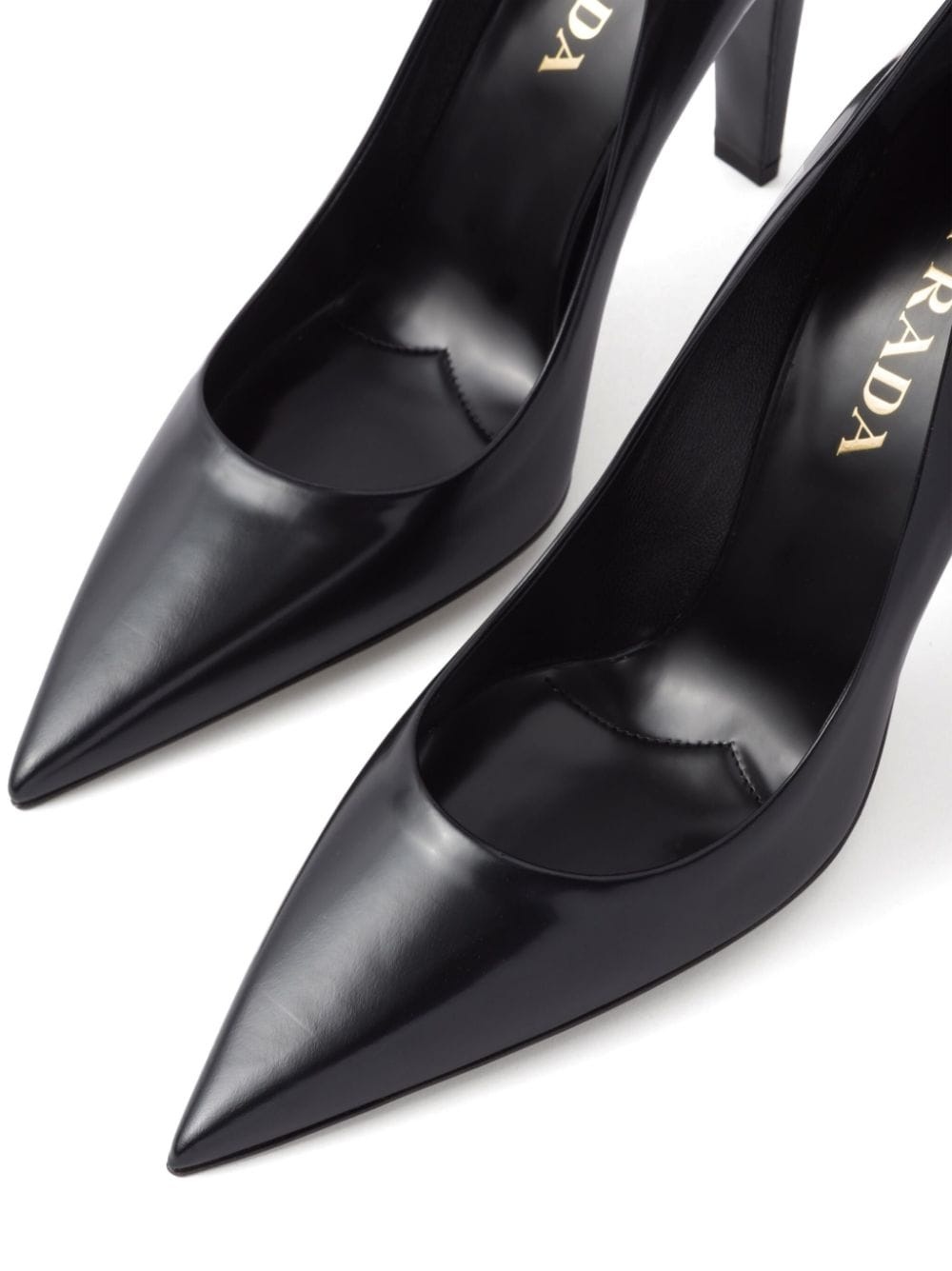 100mm brushed-leather pumps - 5
