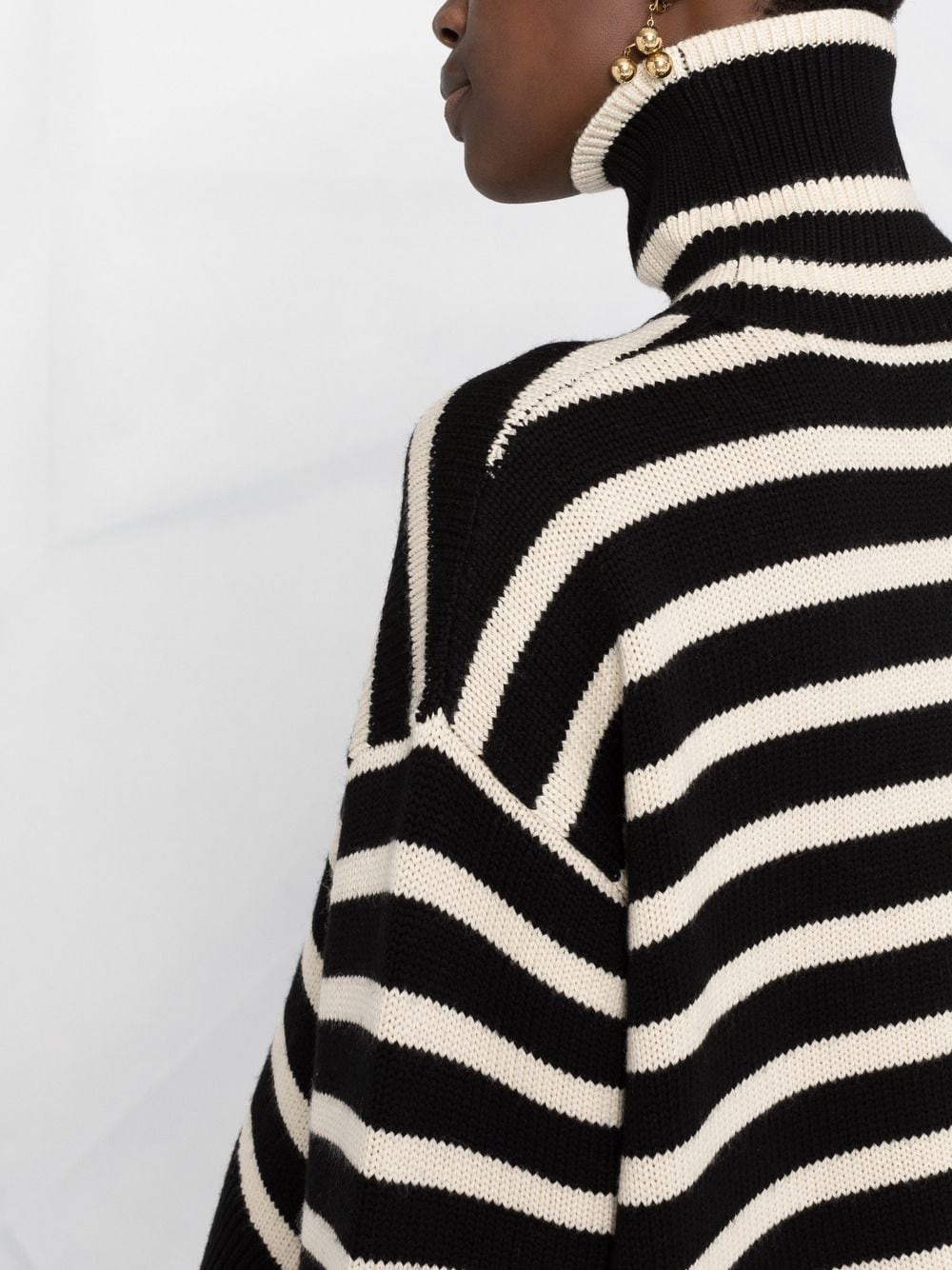 Striped wool turtleneck sweater - 6