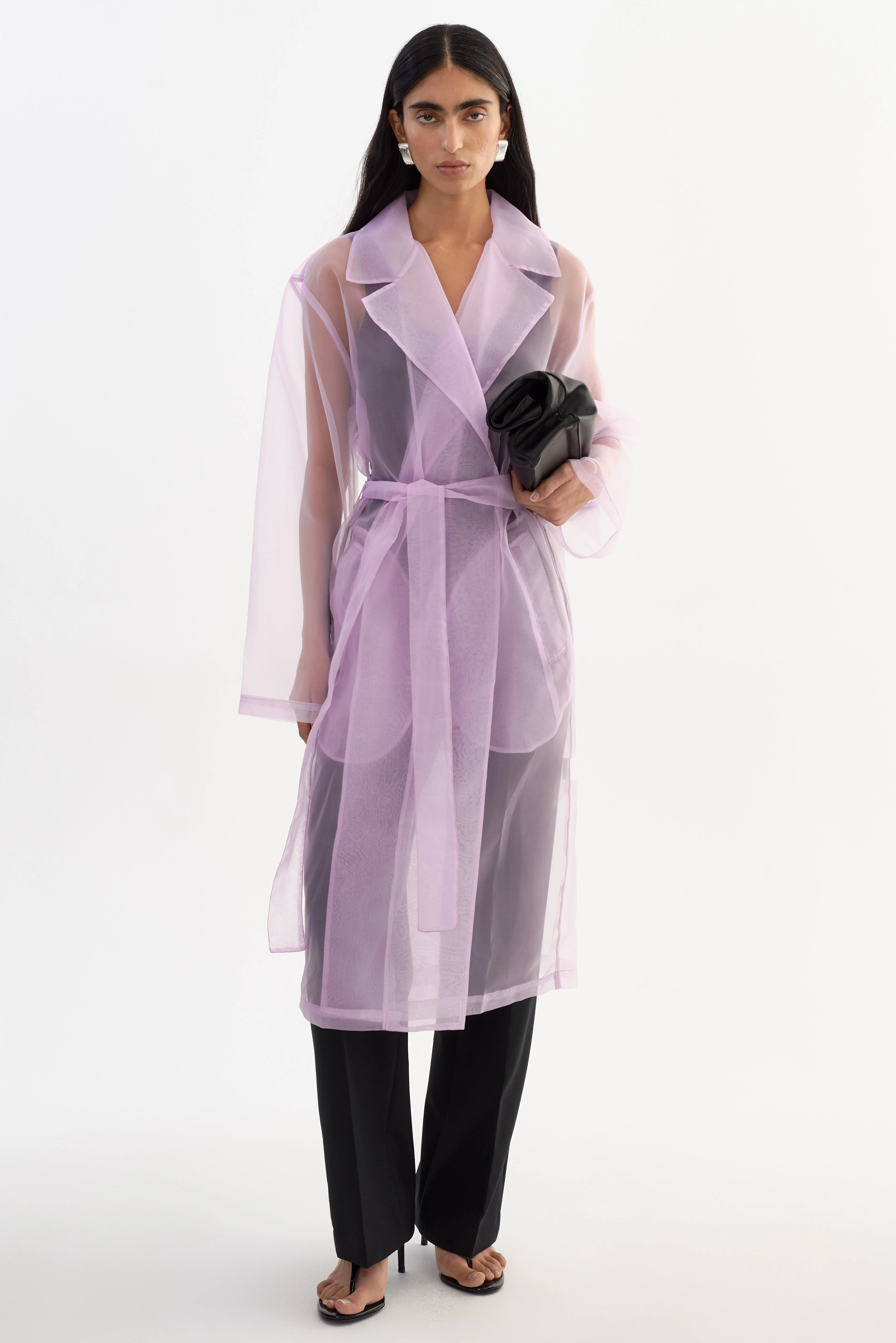 TALISE | Sheer Organza Trench Coat - 1