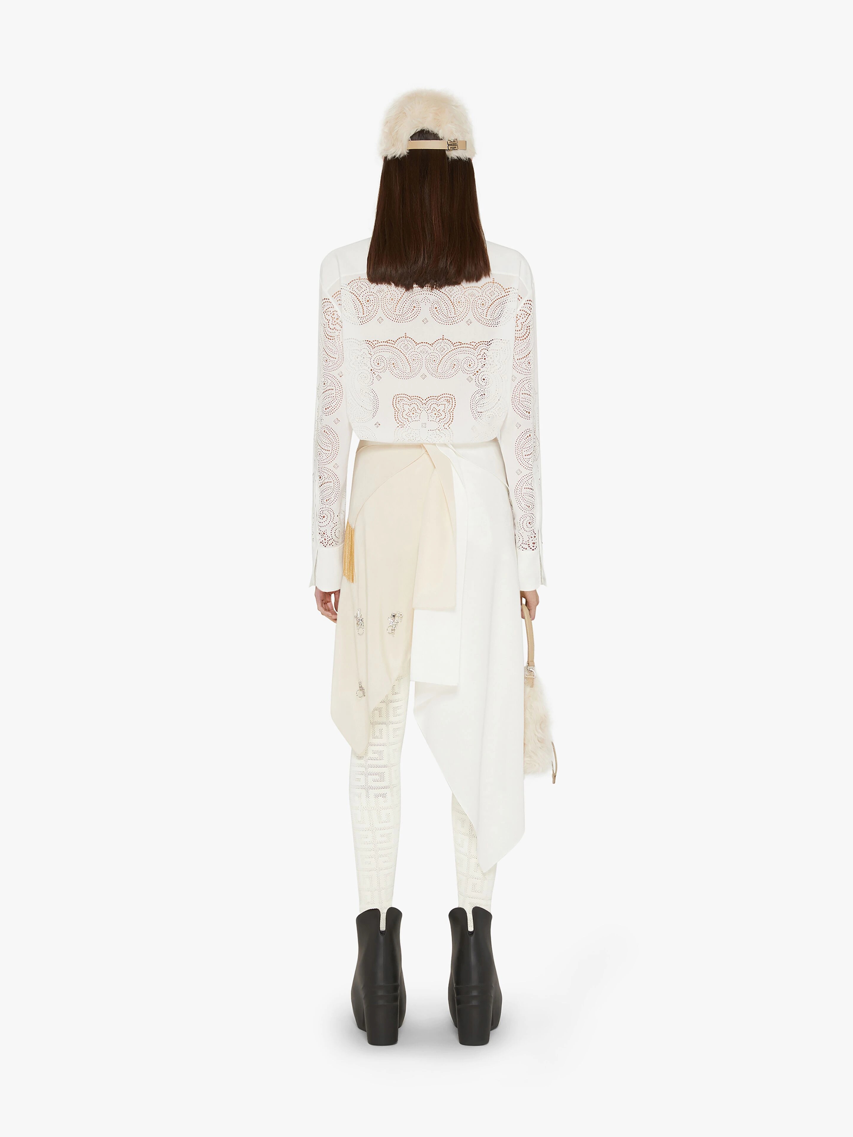 SHIRT WITH PERFORATED BANDANA PRINT - 4