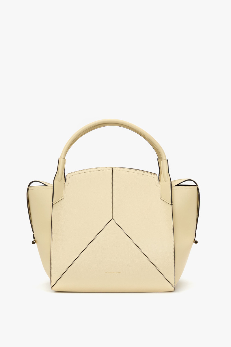 Victoria Bag In Ivory Grained Leather 1