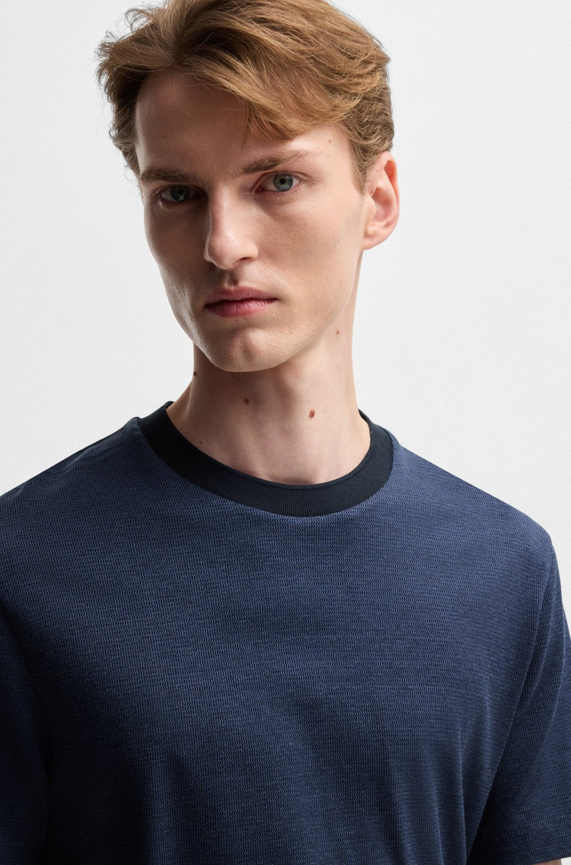MERCERIZED-COTTON T-SHIRT WITH MICRO PATTERN 3