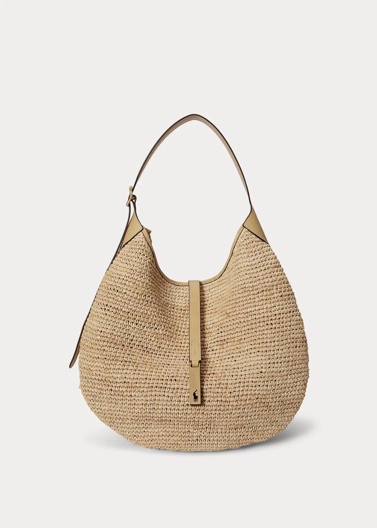 Polo ID Raffia Large Shoulder Bag - 1