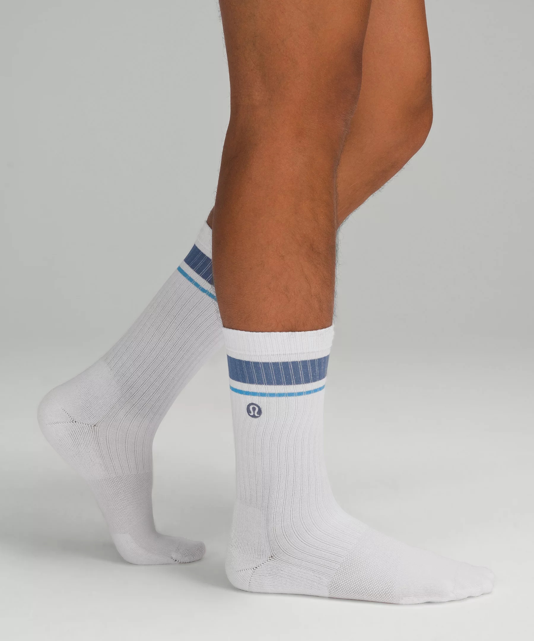 Men's Daily Stride Ribbed Comfort Crew Socks - 1