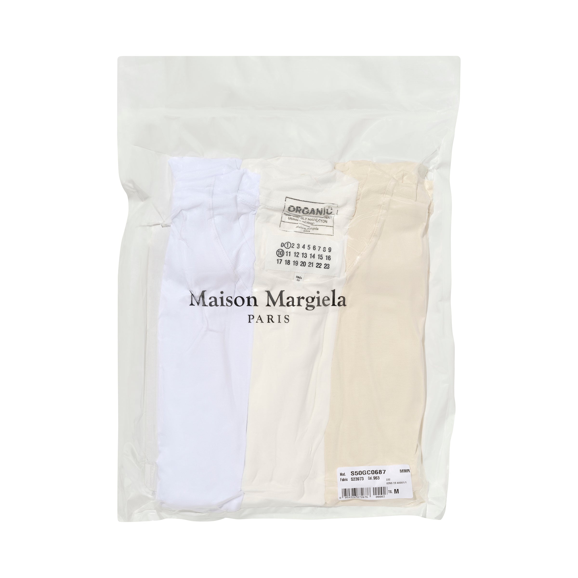 Organic Jersey 3 Pack T-Shirt in Grey/White/Cream - 4