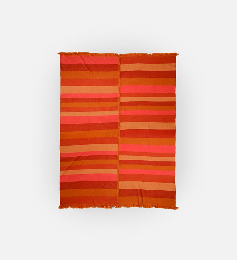 VARIED STRIPE CASHMERE WOVEN THROW - 1