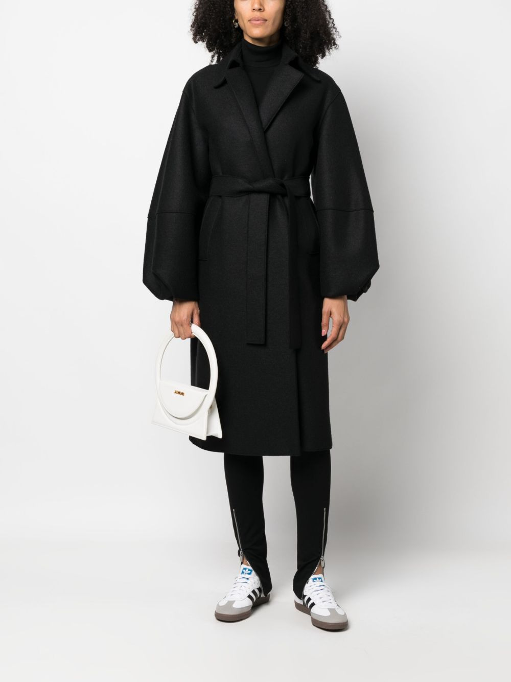 tied-waist virgin-wool coat - 2