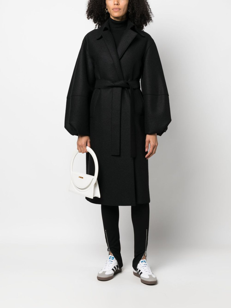 Harris Wharf London tied-waist virgin-wool coat outlook
