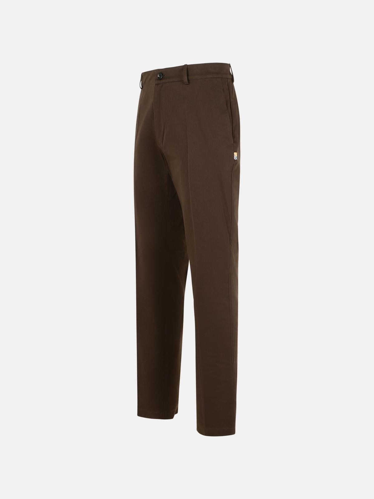 BROWN COTTON TROUSERS - 2