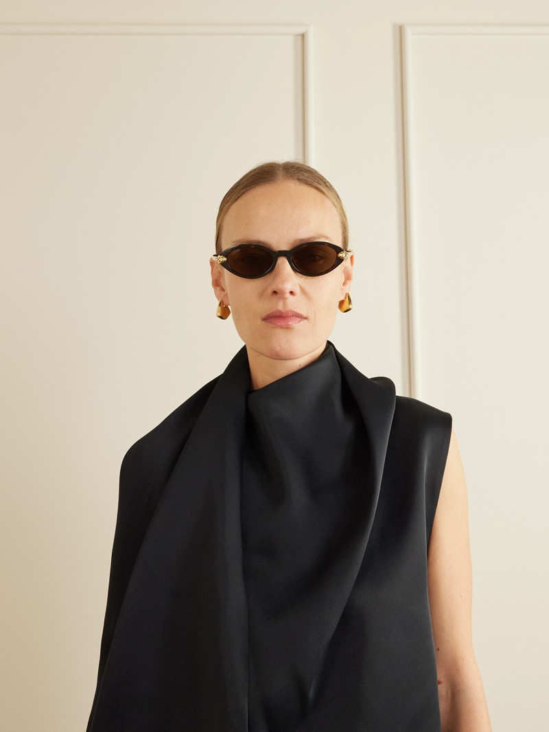 Cartier Panthère De Cartier Oval-frame Tortoiseshell Acetate And Gold-tone Sunglasses outlook