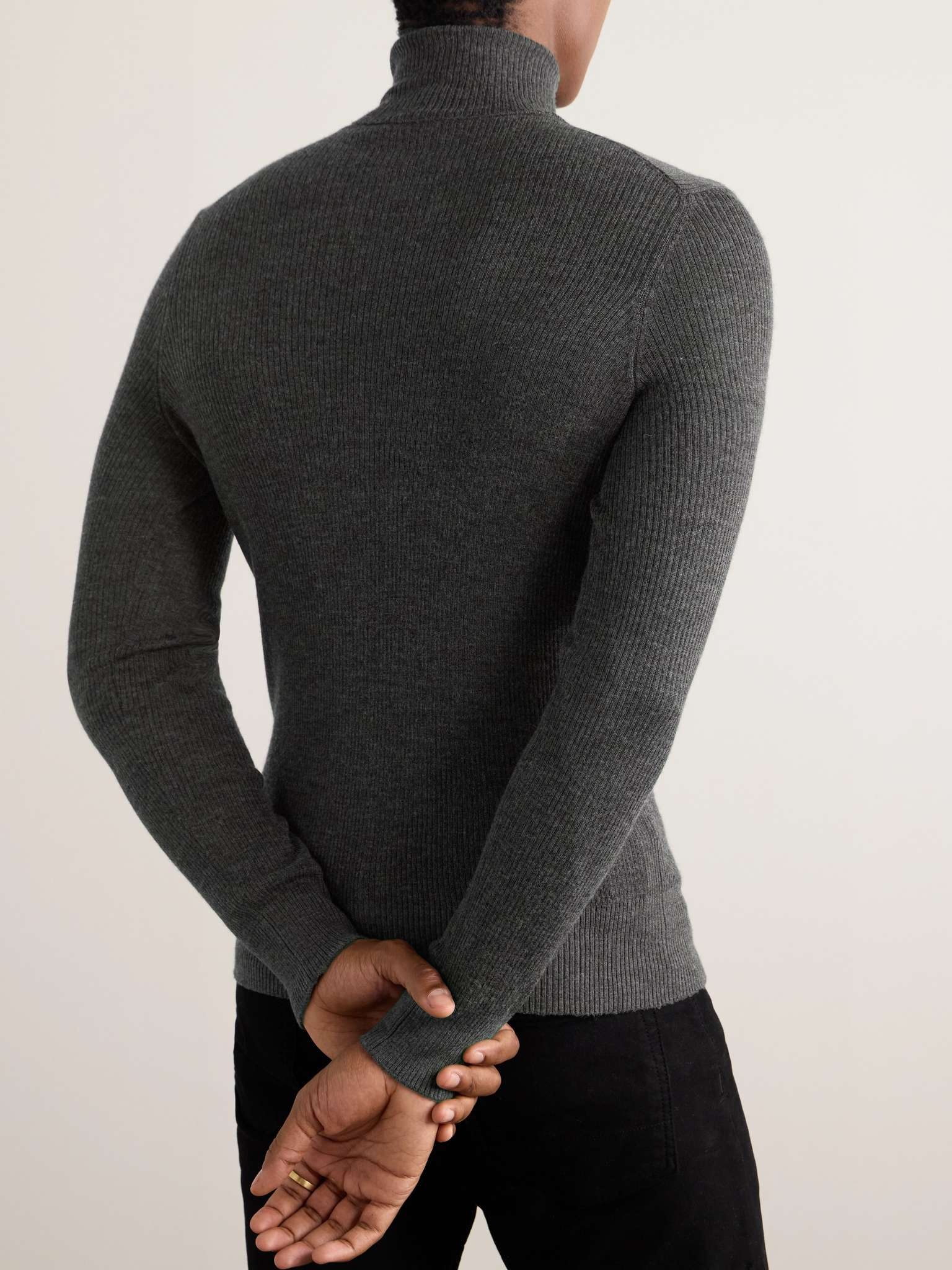 Slim-Fit Cashmere and Silk-Blend Rollneck Sweater - 4