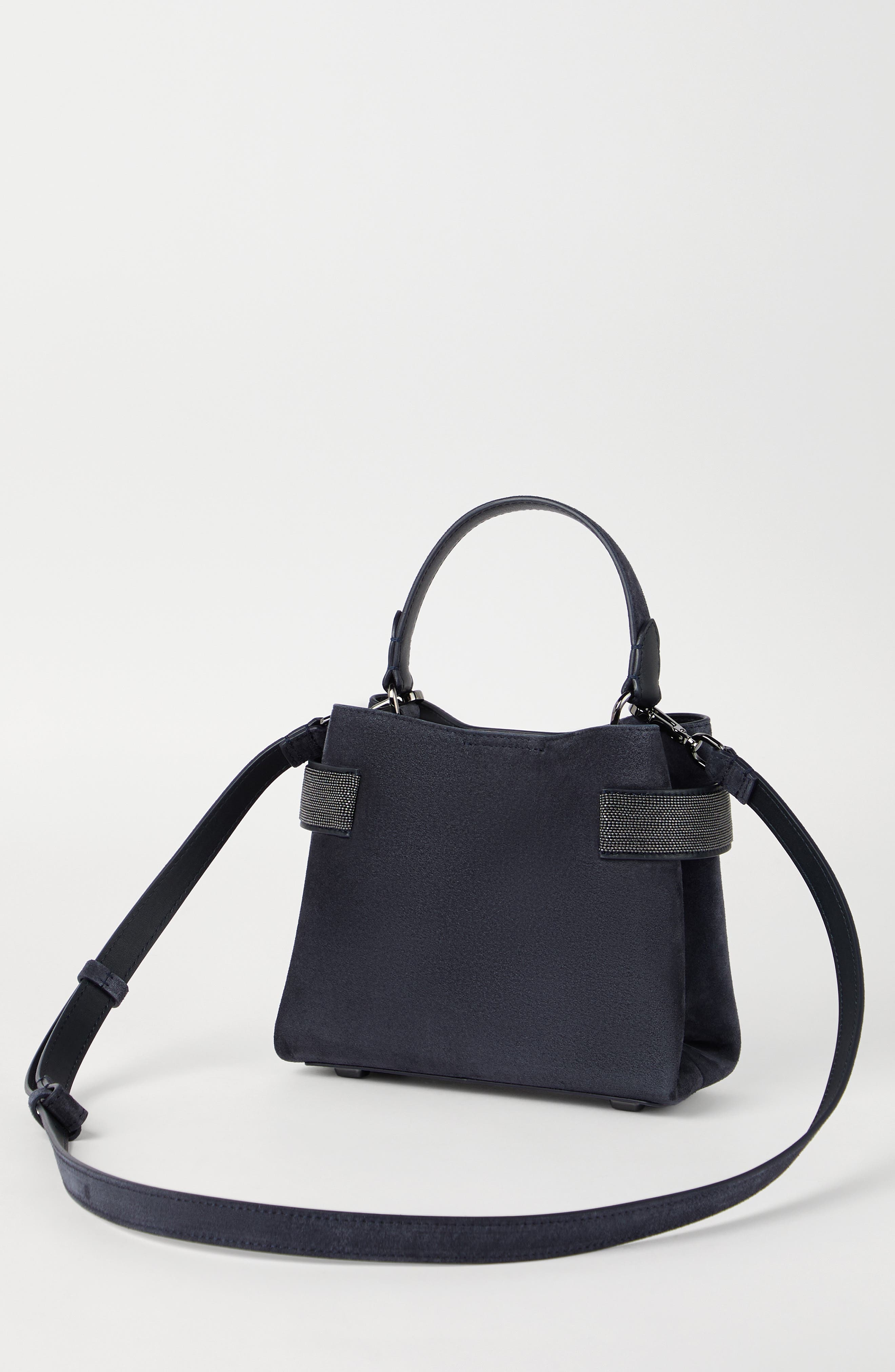 Brunello Cucinelli Small Top-Handle Essence bag in Navy Blue at Nordstrom - 3