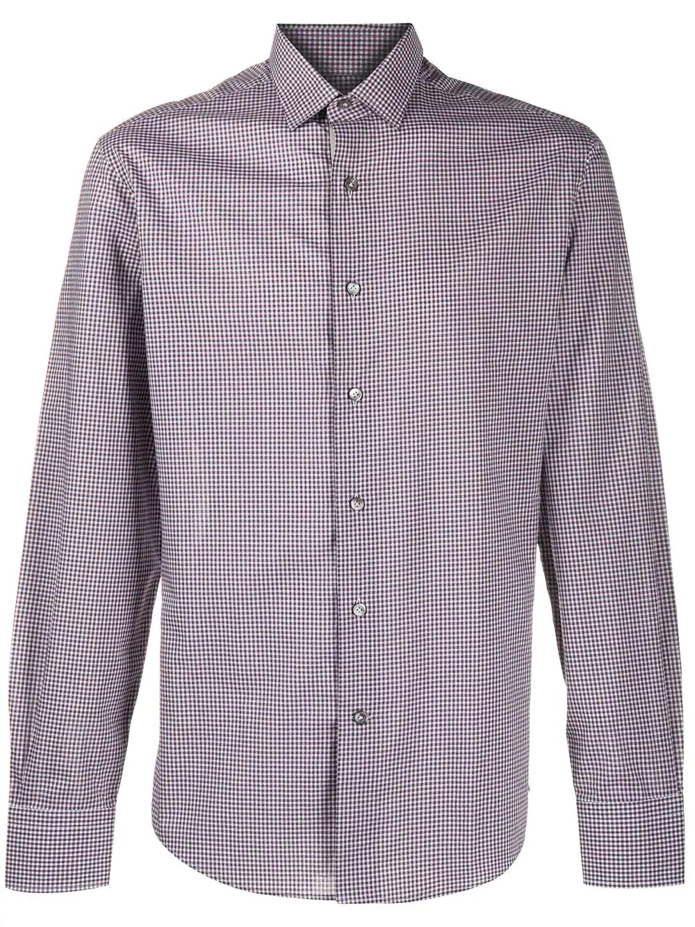 micro checked shirt - 1