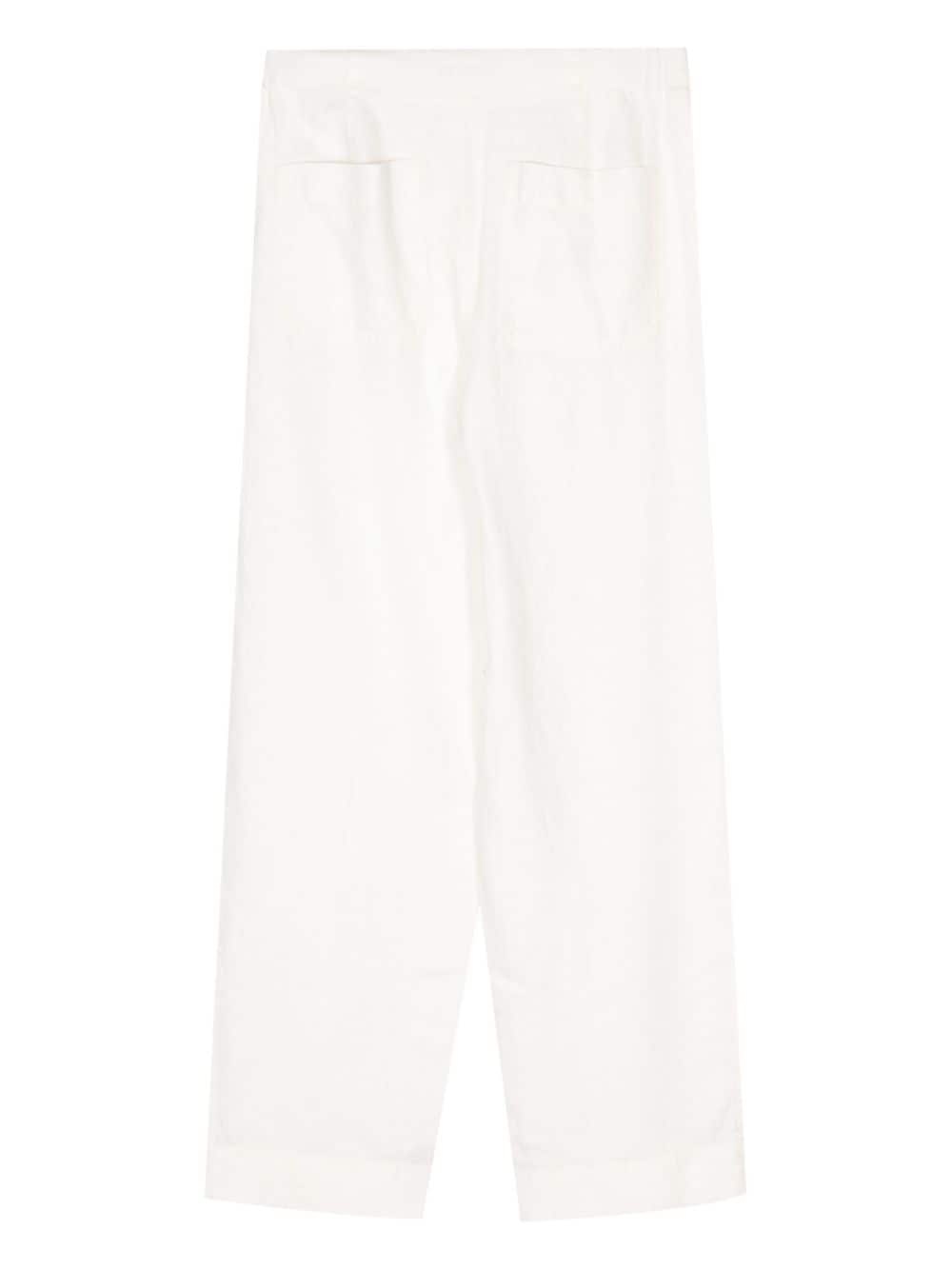 elasticated-waist wide-leg trousers - 2