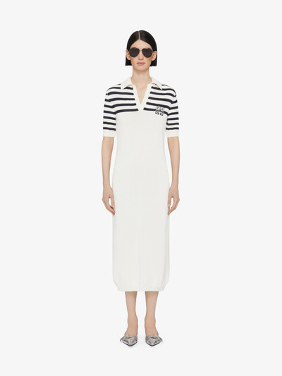 Givenchy 4G STRIPED POLO DRESS IN WOOL AND CASHMERE outlook
